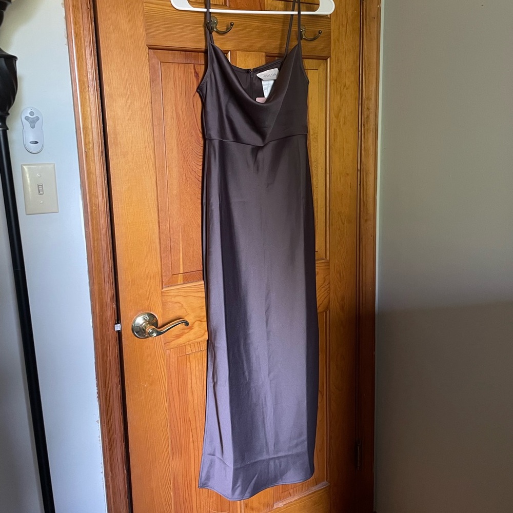 BHLDN Cali Satin Charmeuse Midi Dress size 2 - Picture 8 of 8
